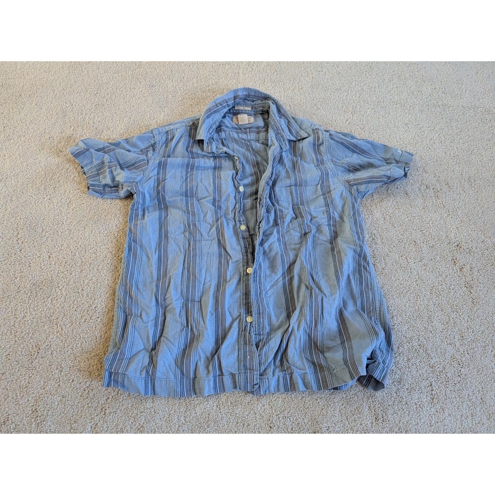 American Eagle Vintage Slim Fit Blue Button Down Medium Short Sleeve